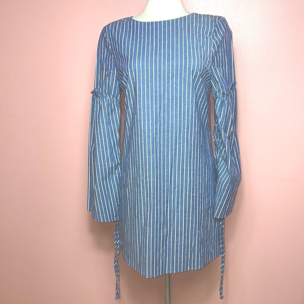 Charles Henry Convertible Sleeve Mini Dress